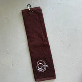 Tri-Fold Terry Cotton Towel | Deep Burgundy